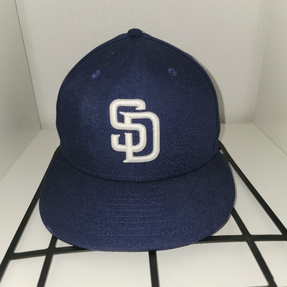 San Diego Padres Light Navy Cooperstown AC New Era 59Fifty Fitted